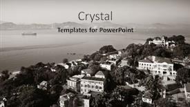  Presentation with island - PPT layouts having xiamen-city-viewed-from-gulangyu background and a light gray colored foreground