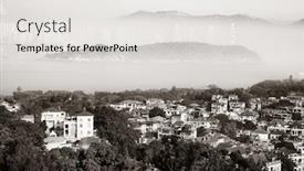  Presentation with island - Cool new presentation with xiamen-city-viewed-from-gulangyu backdrop and a white colored foreground