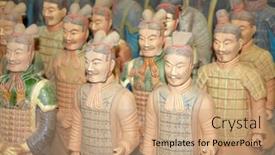  Presentation with terracotta army - Beautiful PPT layouts featuring xian-china-june-5-2014 backdrop and a coral colored foreground