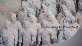  Presentation with terracotta army - Theme enhanced with xian-china-october-8-2017 background and a light gray colored foreground