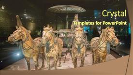  Presentation with terracotta army - Cool new presentation theme with xian-china-october-8-2017 backdrop and a tawny brown colored foreground