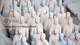  Presentation with terracotta army - PPT layouts featuring xian-china-october-8-2017 background and a soft green colored foreground