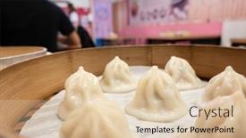  Presentation with soup - Presentation theme enhanced with xiao-long-bao-soup-dumplings background and a lemonade colored foreground
