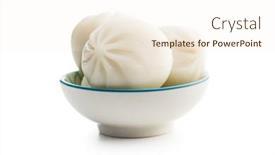  Presentation with traditional - PPT theme having xiaolongbao-traditional-steamed-dumplings background and a cream colored foreground