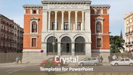  Presentation with garita del diablo - Audience pleasing theme consisting of xii prado museum in madrid backdrop and a coral colored foreground