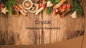  Presentation with baking utensils - Presentation theme consisting of xmas - baking concept background with spices background and a coral colored foreground