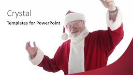  Presentation with gifts - Amazing slides having xmas background santa claus gifts backdrop and a white colored foreground