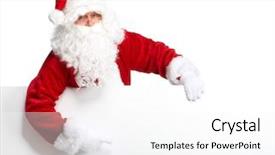  Presentation with white christmas - Theme enhanced with xmas card - christmas santa claus with banner background and a  colored foreground