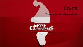  Presentation with old paper vintage album - Beautiful PPT theme featuring xmas card - vintage christmas postcard with true backdrop and a  colored foreground