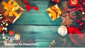  Presentation with design christmas holiday - PPT theme consisting of xmas holiday vintage background art background and a teal colored foreground