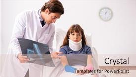  Presentation with metabolic syndrome doctor examining - Theme with xray neck - young doctor examining injured patient background and a  colored foreground