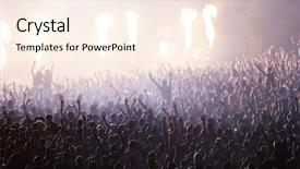  Presentation with stage lights - PPT layouts featuring xrays production - crowd at concert - cheering background and a cream colored foreground