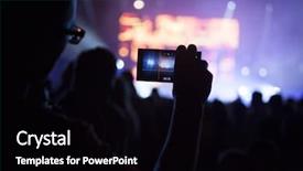  Presentation with stage lights - Slides with xrays production - crowd at concert - cheering background and a  colored foreground