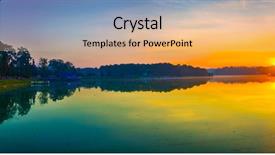  Presentation with foggy water sunrise - Amazing presentation theme having xuan huong lake dalat vietnam backdrop and a coral colored foreground