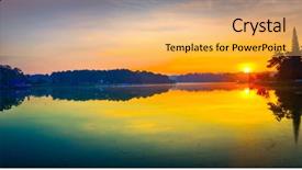  Presentation with odontology 3d view - Presentation theme consisting of xuan huong lake dalat vietnam background and a yellow colored foreground