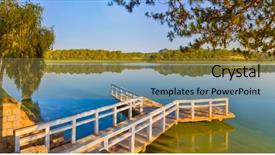  Presentation with amazing - Slides enhanced with xuan huong lake dalat vietnam background and a  colored foreground