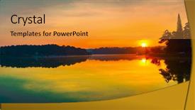  Presentation with amazing - Colorful presentation design enhanced with xuan huong lake dalat vietnam backdrop and a yellow colored foreground