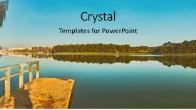  Presentation with amazing race - Slide set enhanced with xuan huong lake dalat vietnam background and a light blue colored foreground