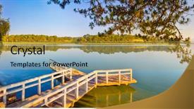  Presentation with amazing - Presentation theme with xuan huong lake dalat vietnam background and a yellow colored foreground