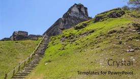  Presentation with maya - Presentation enhanced with xunantunich-maya-ruins-in-belize background and a gold colored foreground