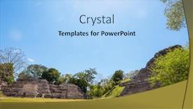  Presentation with maya - Presentation design with xunantunich-maya-ruins-in-belize background and a light blue colored foreground