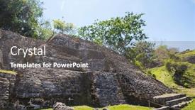  Presentation with maya - Presentation design consisting of xunantunich-maya-ruins-in-belize background and a gray colored foreground