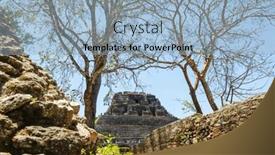  Presentation with maya - Presentation design featuring xunantunich-maya-ruins-in-belize background and a light blue colored foreground