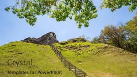  Presentation with maya - Slide deck consisting of xunantunich-maya-ruins-in-belize background and a gold colored foreground