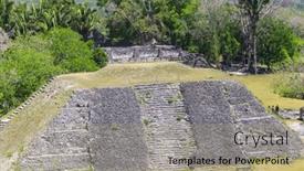  Presentation with maya - Presentation featuring xunantunich-maya-ruins-in-belize background and a mint green colored foreground