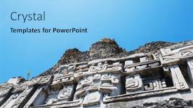  Presentation with maya - Slide set consisting of xunantunich-maya-ruins-in-belize background and a light blue colored foreground