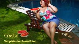  Presentation with sensuality woman black angel relaxing - Cool new PPT theme with xxl - beautiful young fat woman relaxing backdrop and a tawny brown colored foreground