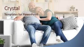  Presentation with broken home upset couple - Theme with xxl - overweight couple watching tv background and a lemonade colored foreground