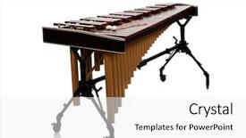  Presentation with xylophone - Colorful slide deck enhanced with xylophone - marimba on white with mallets backdrop and a white colored foreground