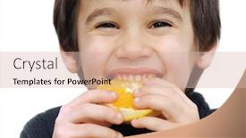  Presentation with school budget orange - Cool new presentation with y holding orange slices backdrop and a lemonade colored foreground