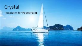  Presentation with water ocean - Colorful slides enhanced with rio de janeiro sign brazil backdrop and a gray colored foreground