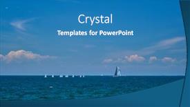  Presentation with sea - Audience pleasing presentation theme consisting of yacht-and-rc-yach-models backdrop and a teal colored foreground