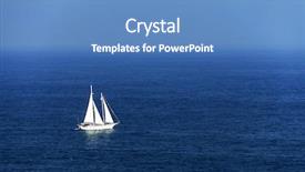  Presentation with yacht - Slide deck with yacht at open ocean background and a teal colored foreground