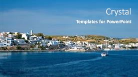  Presentation with yacht - Beautiful PPT layouts featuring yacht-boat-in-aegean-sea backdrop and a teal colored foreground