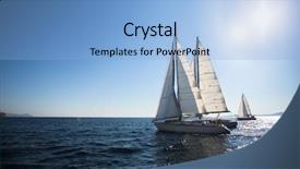  Presentation with yachting - Colorful slide set enhanced with yacht boats at the sea backdrop and a light blue colored foreground