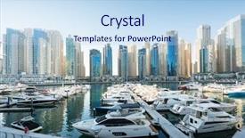 Presentation with emirates - PPT layouts consisting of yacht business - dubai marina at sunset united background and a sky blue colored foreground