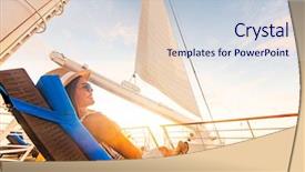  Presentation with luxury lifestyle - Amazing PPT theme having yacht deck with sail backdrop and a lemonade colored foreground