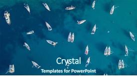  Presentation with water ocean - Slides featuring yacht in open water ocean background and a ocean colored foreground
