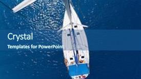  Presentation with yacht - Theme featuring sea view from the mast background and a ocean colored foreground