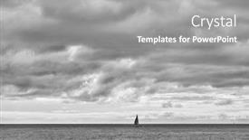  Presentation with minimalistic - PPT layouts enhanced with yacht-in-the-sea background and a gray colored foreground