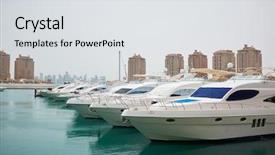  Presentation with pearl harbor - Slides enhanced with yacht marina view - the pearl background and a light gray colored foreground