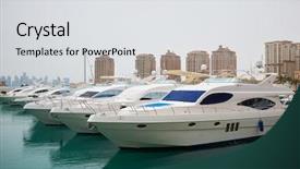  Presentation with pearl harbor - Amazing theme having yacht marina view - the pearl backdrop and a light gray colored foreground