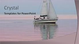  Presentation with yacht - Cool new slide set with yacht on sunset over marina backdrop and a lemonade colored foreground