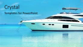  Presentation with maldives - Amazing presentation theme having yacht parked at jetty backdrop and a light blue colored foreground