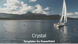  Presentation with cinematic - Cool new slide deck with yacht-racing-at-ocean-bay backdrop and a dark gray colored foreground