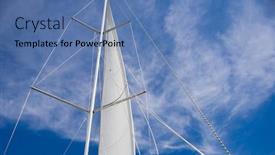  Presentation with sail - Colorful slides enhanced with yacht-sail-on-blue-sky backdrop and a teal colored foreground